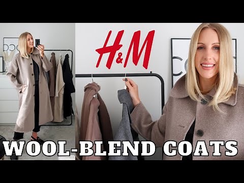 H&M Wool-Blend Coat Haul - Grey, Beige, & Black Wool Coats For Autumn-Fall 2020 | Charlotte Buttrick
