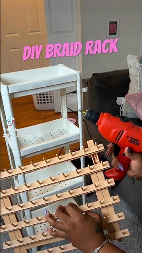 DIY BRAID RACK #braidingtutorial #knotlessbraids #braiding #braidstyles #braiding #braidstylist