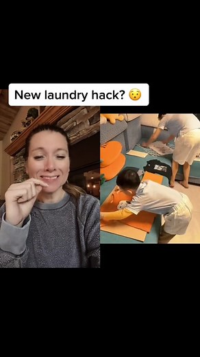 #fyp #viral #funny #laundry #reaction #foldinglaundry #laundryhacks maybe my kids will fold laundry if we did this? 😅 definitely looks like it makes folding laundry a lot more fun. Credit: plmonitor | Saving Mamasita