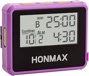 Waterproof Programmable Interval Timer and Stopwatch, Count up Down 100 Minute(Rose/Y)