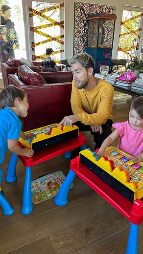 Lance Bass on Instagram: "Clearly, Alex is a huge fan of the Touch & Learn Desk – he’s already claimed both as his own  #ad Real talk though, these @vtechtoys desks are pure magic! Violet’s been working those instrument buttons like she’s having her very own concert, and the best part? I get a front-row seat to all the fun while they stay entertained. Playtime lifesaver over here!  Check out the link in bio to see why #VTechToys are a total game-changer. #VTechPartner @vtechtoys"