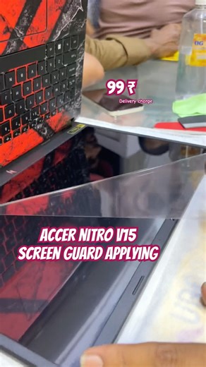 Laptop पर tempered कैसे लगाएं Acer nitro v15 screen guard installation ✅ #inspiron #laptopacer