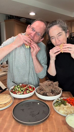 As soon as I saw these Turkish Doner Kebabs, I knew we had to make them! They’re so easy to make and so delicious! @Shredhappens @MezeMike @BuseZeynep DONER KEBAB RECIPE Meat Ingredients: • 2 lb ground beef • 1 medium yellow onion, grated & squeezed dry • 4 garlic cloves, minced • 3 tsp sweet paprika • 2 tsp each: garlic powder, onion powder, sumac, cumin, oregano • 1 tsp mustard seed • 1 tsp coriander • Salt & pepper to taste Sauce Ingredients: • ½ cup mayo • 2 heaping tbsp labneh • Juice of 1 