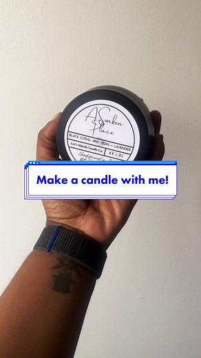Make a candle with me! #candle #candlemaking #blackownedbusiness #candletok #candletiktok #candles #candlebusiness #candlebizcheck #soycandles