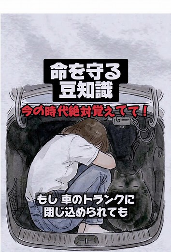 トランクの緊急脱出レバーの使い方と注意点