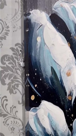 Art Street Flower Canvas 3D Painting Abstract Paintings for Bedroom Office Wall Décor Hand Painted