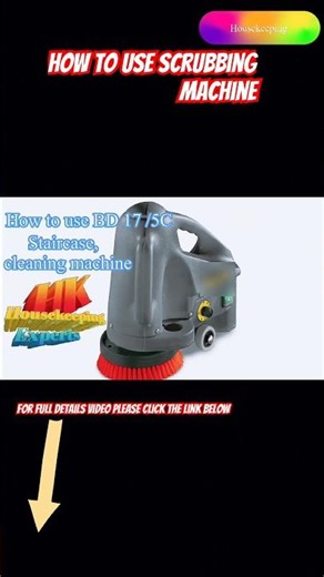 Housekeeping scrubbing machine