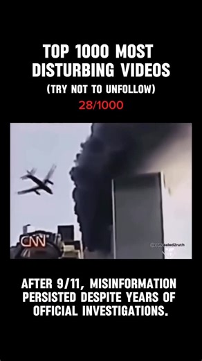 Disturbing Tapes on Instagram: "The attacks of September 11, 2001, were one of the darkest moments in modern history. Despite years of conspiracy theories, thorough investigations and expert analysis have consistently shown the attacks were carried out by al-Qaeda. Remembering 9/11 means honoring the victims with facts, critical thinking, and respect — and choosing understanding over misinformation. Each clip we upload is darker than before. Follow @disturbing.tapes to keep watching 👻📼"