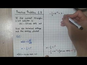 Practice Problem 6.8 Fundamental of Electric Circuits (Sadiku) 5th Ed - Inductor Voltage and Energy