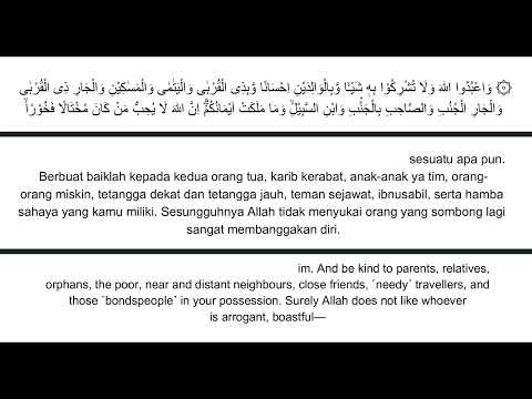 berbuat baik kepada orang tua dan sesama - surah an nisa