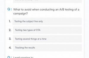 Q: What to avoid when conducting an A/B testing of a campaign?... | Filo