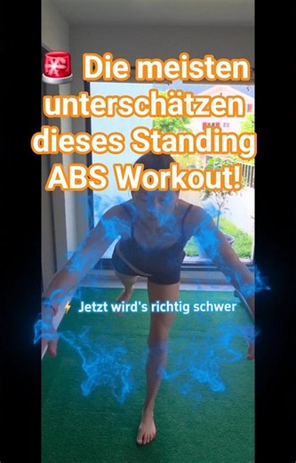 Bauch weg Workout im Stehen 🔥 10 Minuten ABS Training für Zuhause