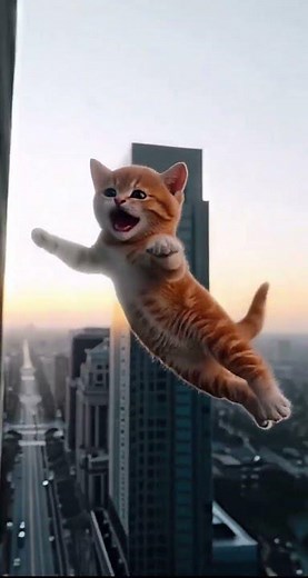 Terrifying Moment: Tiny Kitten Falls from a Great Height
