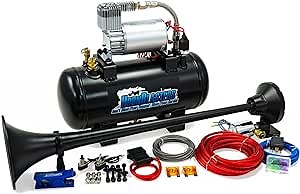 HornBlasters Safety Horn 1.5 Gallon 150PSI Air Horn Kit - All-In-One Air System - Easy Install - Super Efficient