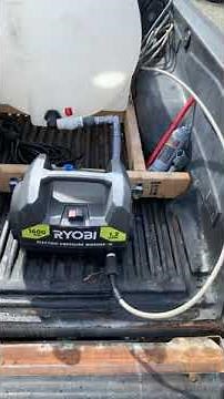 Gravity Fed Ryobi 1600 pressure washer mobile set up