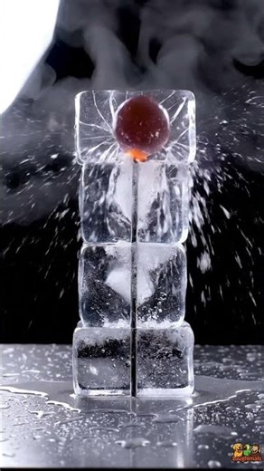 Ultra Realistic Studio Experiment — Molten Steel Ball vs Frozen Ice Tower