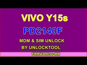VIVO Y15s _ PD2140F _ MDM & SIM Unlock Remove By Unlock tool _ No Need Testpoint