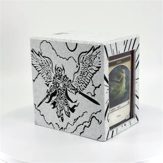 Armored Angel 3D Printed MTG Commander Deck Box | Celestial TCG Case Magnetic Lid 135 Card Storage - Etsy