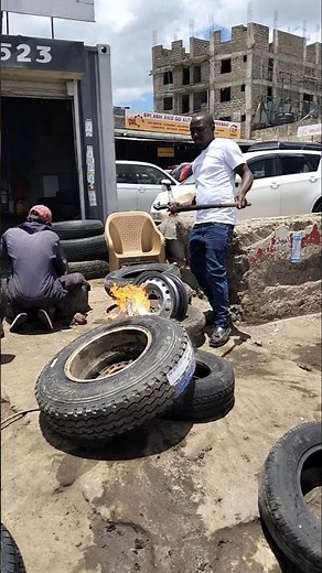 Truck tubeless tire bead fixing tricks 🔥😁😁