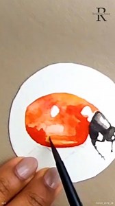 Easy Ladybug Painting Tutorial for Beginners #LadybugPainting #EasyPaintingTutorial #PaintingForBeginners | Colors N Shades-The magical Rendering