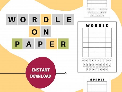 Blank Paper Wordle Template: Printable Word Game (instant Download) - Etsy Australia