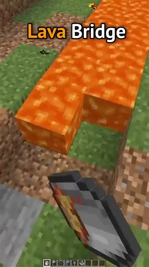 Minecraft lava Bridge…🤯(World's Smallest Violin) #minecraft #shorts