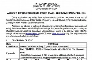 IB ACIO Notification 2025 Out: Apply for 3717 Executive Posts @mha.gov.in