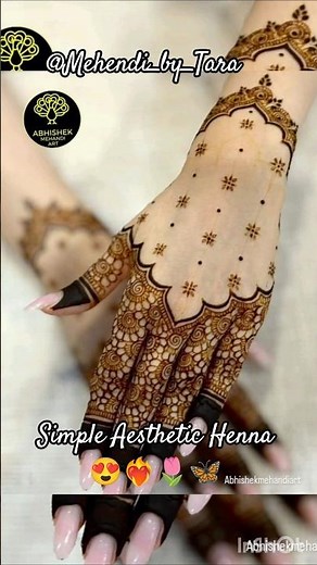 Simple Aesthetic Backhand Mehndi Designs 😍🦋|Latest Trending Minimal Easy Mehendi #mehndi#henna#viral