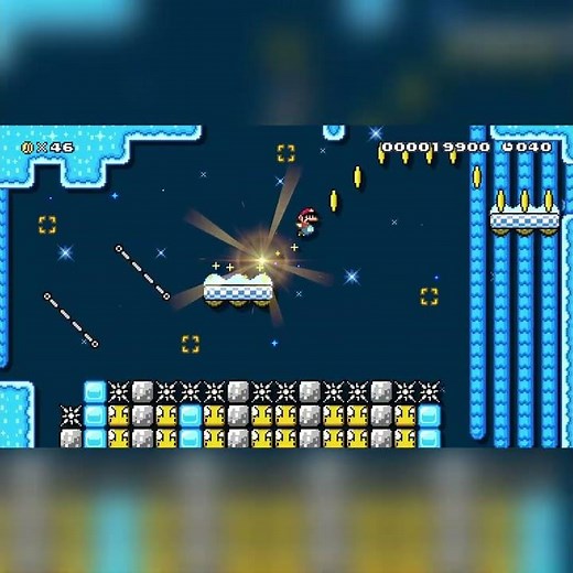 Snow Long Speed run [ 60s ] by # яи" れゆ_。 [# rn" Reyu_.] #shorts 🍄Super Mario Maker 2 #duk