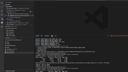 如何使用 VS Code 中的 nRF Kconfig GUI 等工具完成 Sysbuild 多镜像构建的管理配置