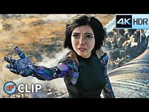 Hugo's Fall Scene | Alita Battle Angel (2019) 4K HDR Movie Clip
