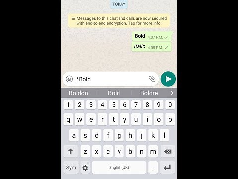 How to Bold,Italic,Underline text in Whatsapp watch quickly