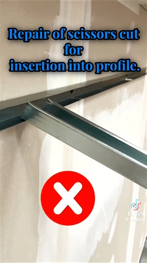 How to repair a protruding sheet metal after cutting with scissors✂️ Instructional video RIGIPS co.