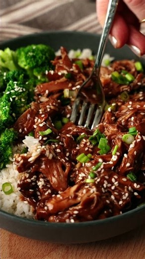 Slow Cooker Honey Garlic Chicken 🍯🍗 #shorts