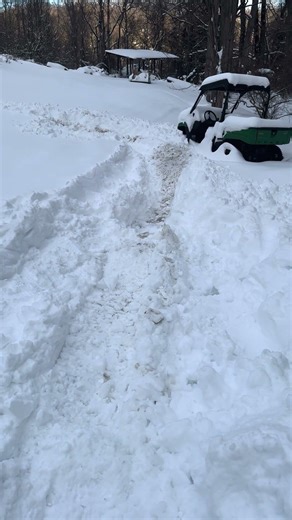 Buried snowmobile in 20 inches and shoveled out