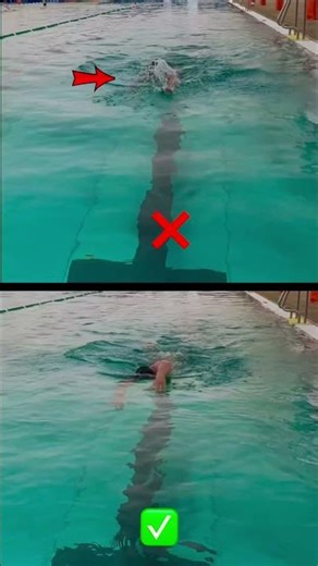 Avoid this mistake in your front crawl arm stroke ❌✅🏊 #swimming #swimmer #swimtips #swimminglesso...