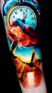 ⏰ CLOCK IS TICKING ⌚ there's no time to lose to get a tattoo of your dreams! Run like the rabbit from Alice in Wonderland and come see us! How do you like this dreamy colourful version of time?🦚 Book your appointment today! ⭐️ Ushuaia Tattoo London ⭐️ SW6 5NH, 486 Fulham Road, London https://ushuaiatattoolondon.co.uk #tattooartist #tattooart #londontattoo #tattooink #colouredtattoo #realistictattoo #clocktattoo #colouredsleeve | Ushuaia Tattoo London