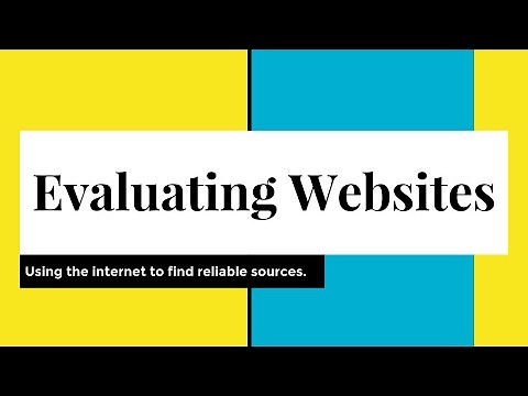 How to Evaluate Websites