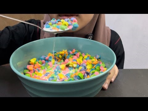 ASMR CEREAL With milk Fruity Crunch | MUKBANG SOUNDS