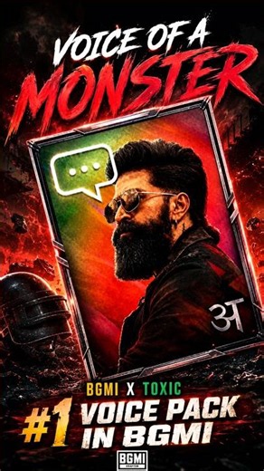 TOXIC HINDI VOICE PACK REDEEMED | BGMI x Toxic #1 Voice Pack 😱