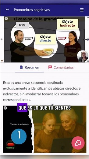 Materiales ELE para explicar los pronombres de objeto directo e indirecto