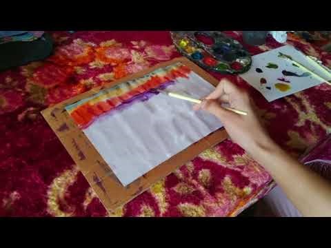 God's rainbow against a backdrop of flowers🌈