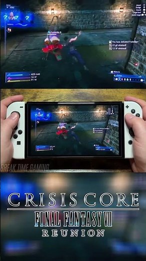 Crisis Core Final Fantasy 7 Reunion Nintendo Switch OLED Gameplay