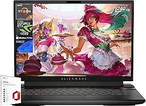 Amazon.com: Alienware m16 Gaming Laptop,with Microsoft Office Lifetime License,16" QHD+ 240Hz Display, AMD Ryzen 9-7845HX, 32GB DDR5, 2TB SSD, GeForce RTX 4080 12GB GDDR6, AlienFX RGB Backlit KB, Windows 11 Pro : Electronics
