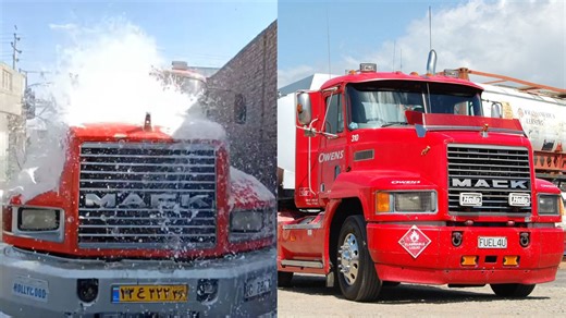 Alteration of a Filthy Mack Truck into Gleaming Perfection