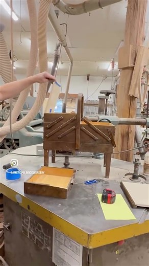 Antique sewing box repair ✨ #antique #woodwork ￼