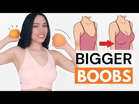 How to GROW bigger boobs naturally, intense workout with dumbbells, lift and firm up