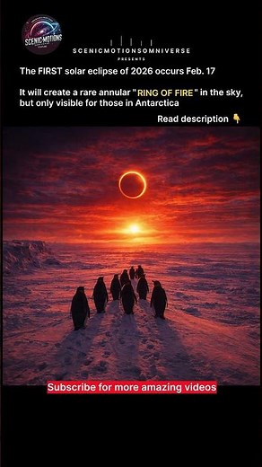 First Solar Eclipse of 2026 (Feb 17) — The Rare “Ring of Fire” Event