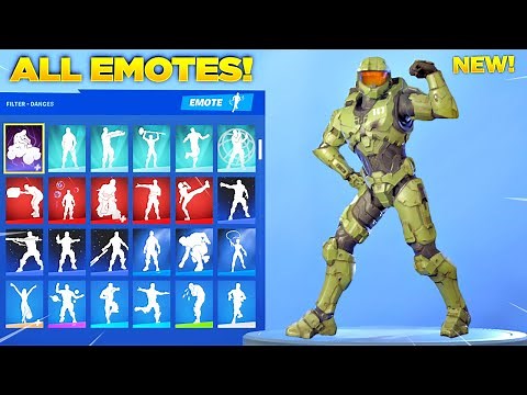 Fortnite MASTER CHIEF SKIN with All my Fortnite Dances & Emotes! (Fortnite Chapter 2 Season 5)