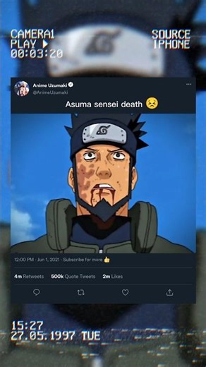 Asuma sensei death emotional seen #narutoshippuden #anime #shorts